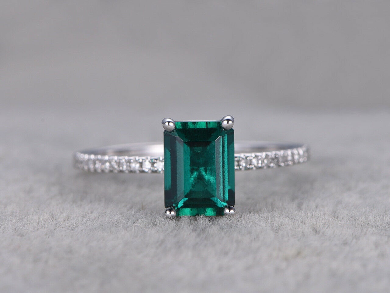 Wedding Gift 3.5ct Emerald Cut Green Emerald Brilliant Etsy