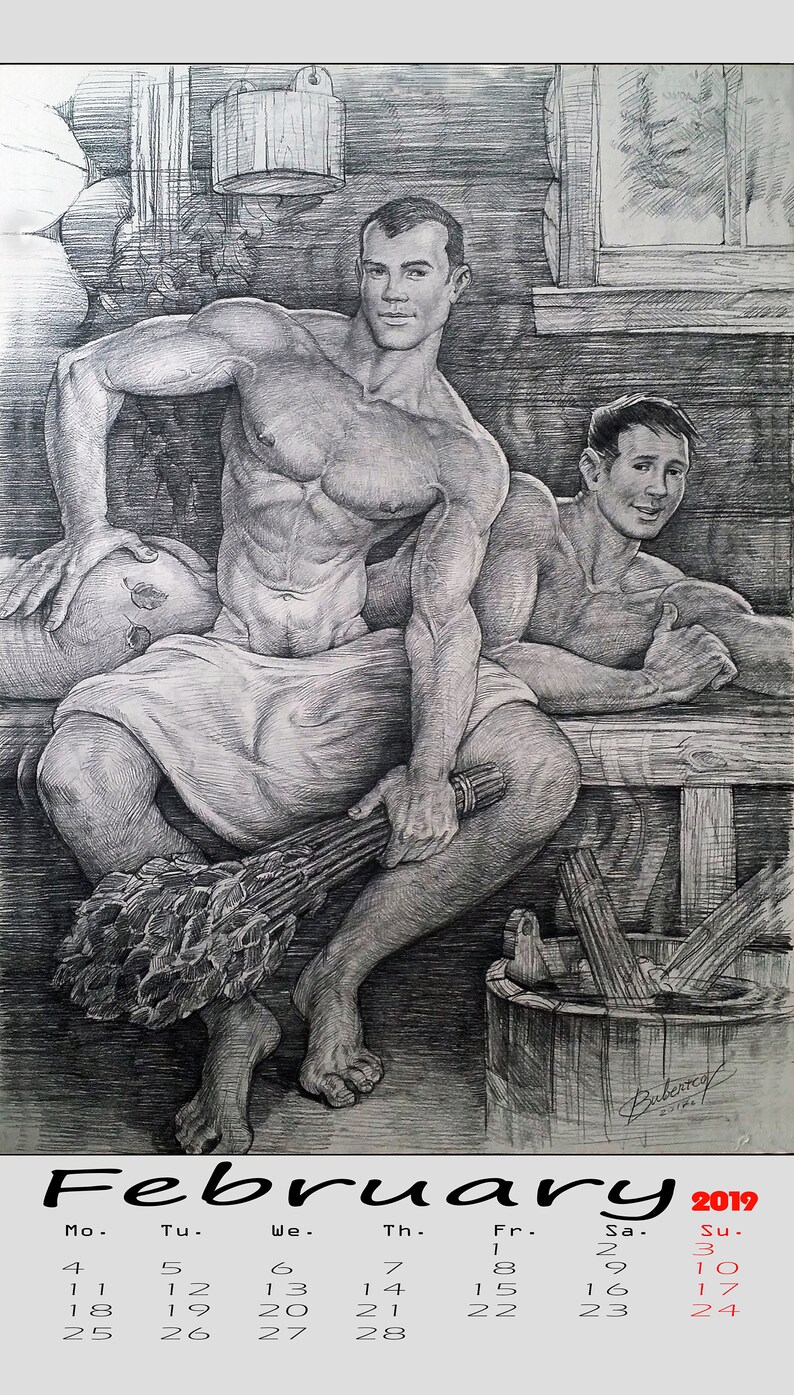Art Gay Calendar 2019 from Ivan Bubentcov image 1.