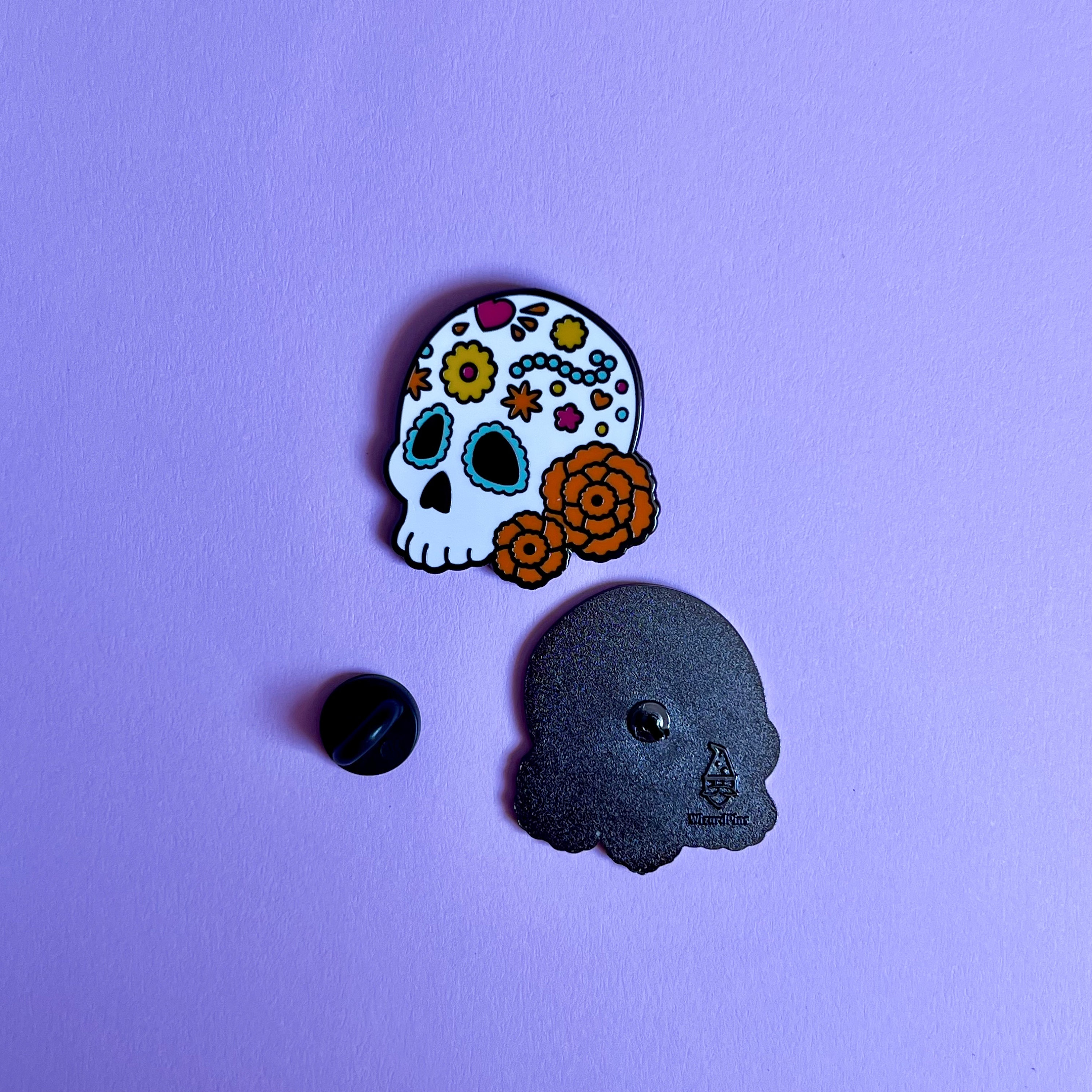 Sugar Skull Enamel Pin | Skull Pin, Day of the Dead Pin, Mexican Pin ...