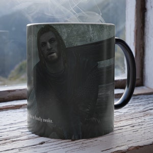 Vous êtes enfin réveillé Skyrim Mug à changement de couleur Mug à changement thermique image 2