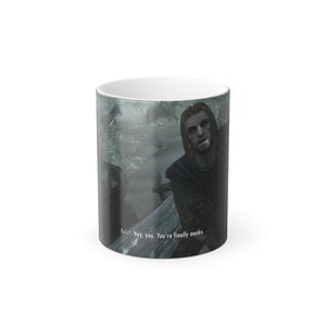 Vous êtes enfin réveillé Skyrim Mug à changement de couleur Mug à changement thermique image 5
