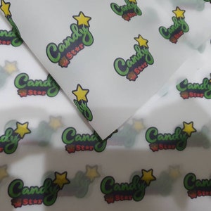 Emballage de marque A3 a4/translucide imprimé personnalisé/cuisson/papier calque/journal de mariage emballage d'entreprise papier de soie d'emballage sulfurisé