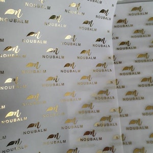 Custom foiled shiny personalised printed translucent /tracing paper/ logo /business packaging wrapping paper tissue paper a4 gold foiled