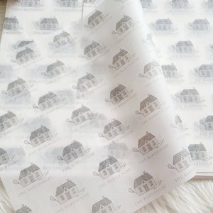 Custom printed thin tissue paper gift paper/personalised A3 business packaging wrapping image 2