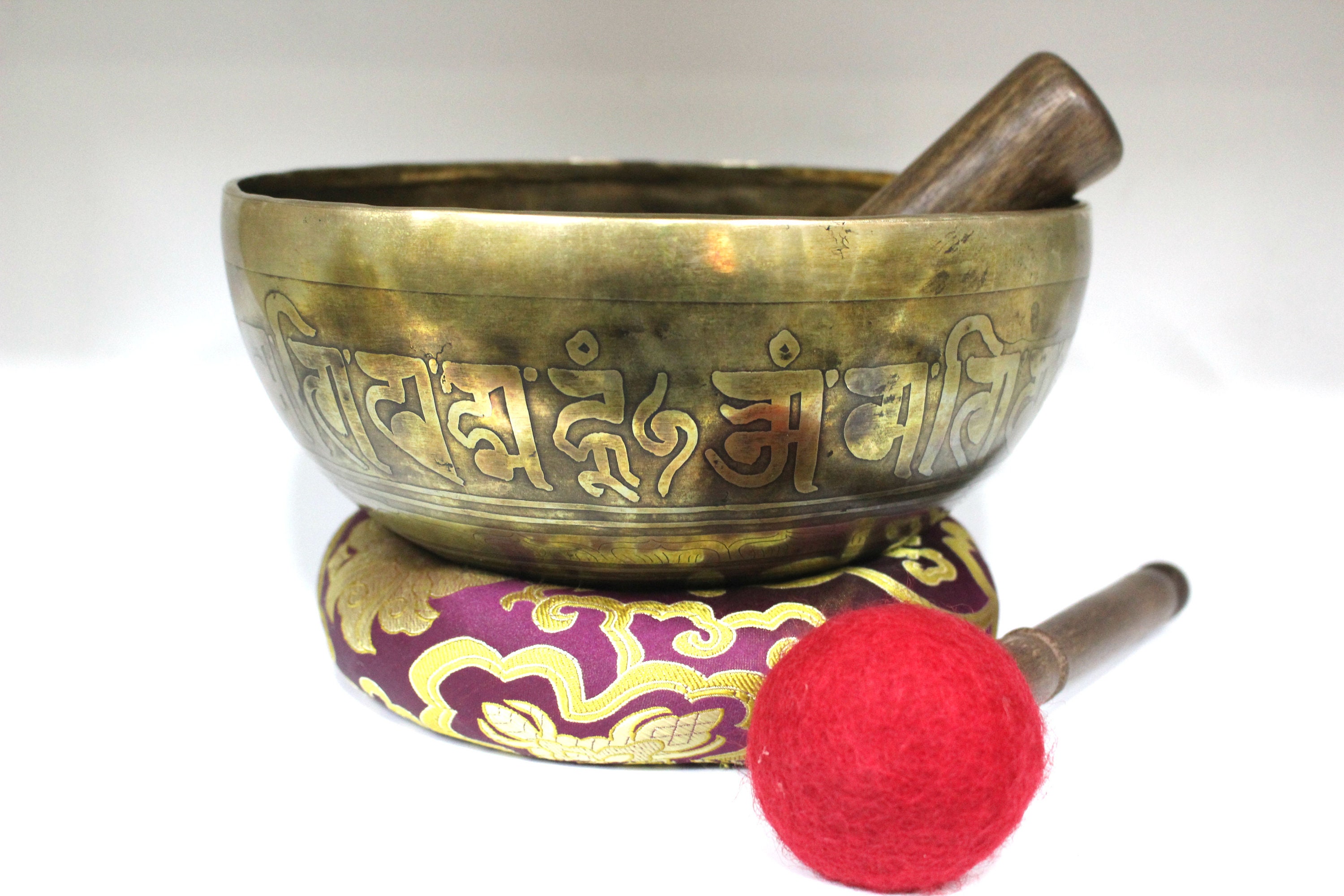 Sale9 inches Singing Bowl Tibetan Meditation Mallet Yoga Etsy