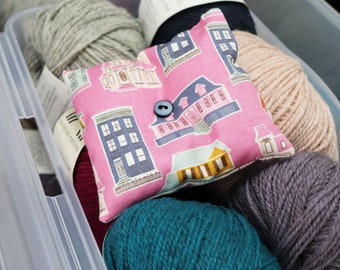 Handmade Lavender Pillow, Natural Moth Repellent, Lavender Sachet for Woolens, Yarn, Lingerie Drawers - Great Gift for Knitters, Crocheters