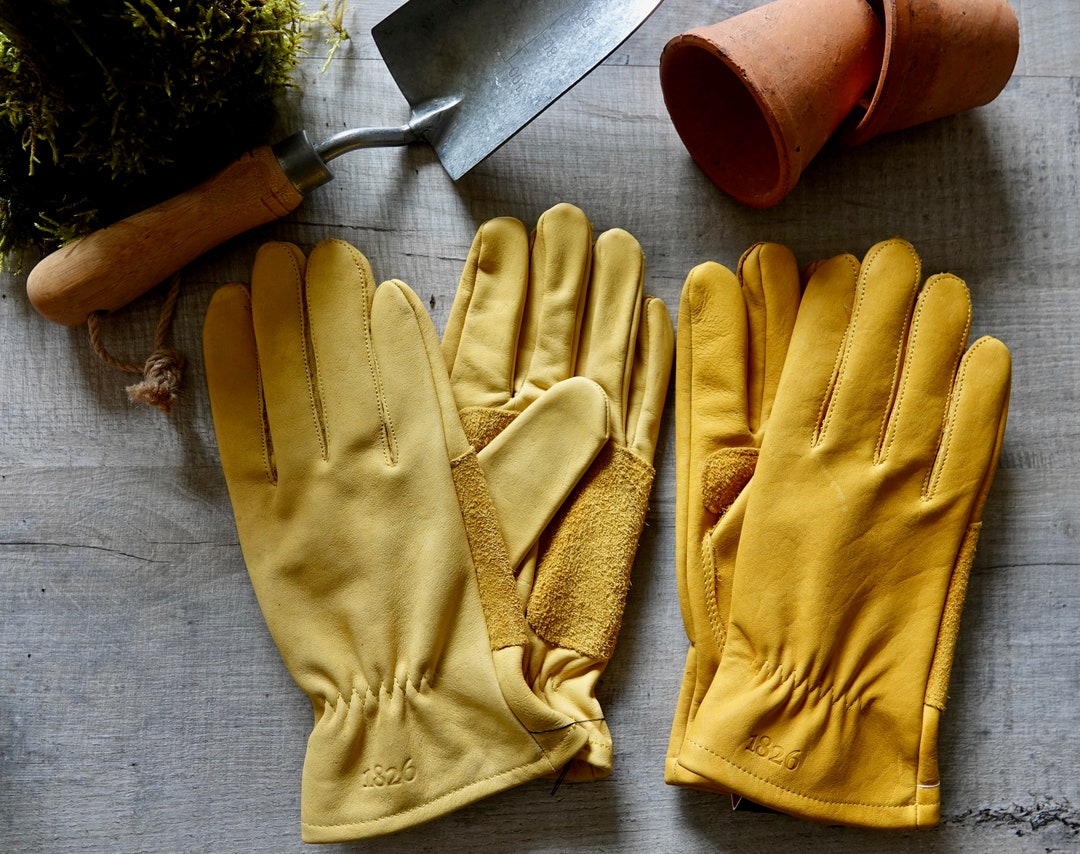Gents Leather Garden Gloves Comfortable Soft & Hard Wearing Etsy