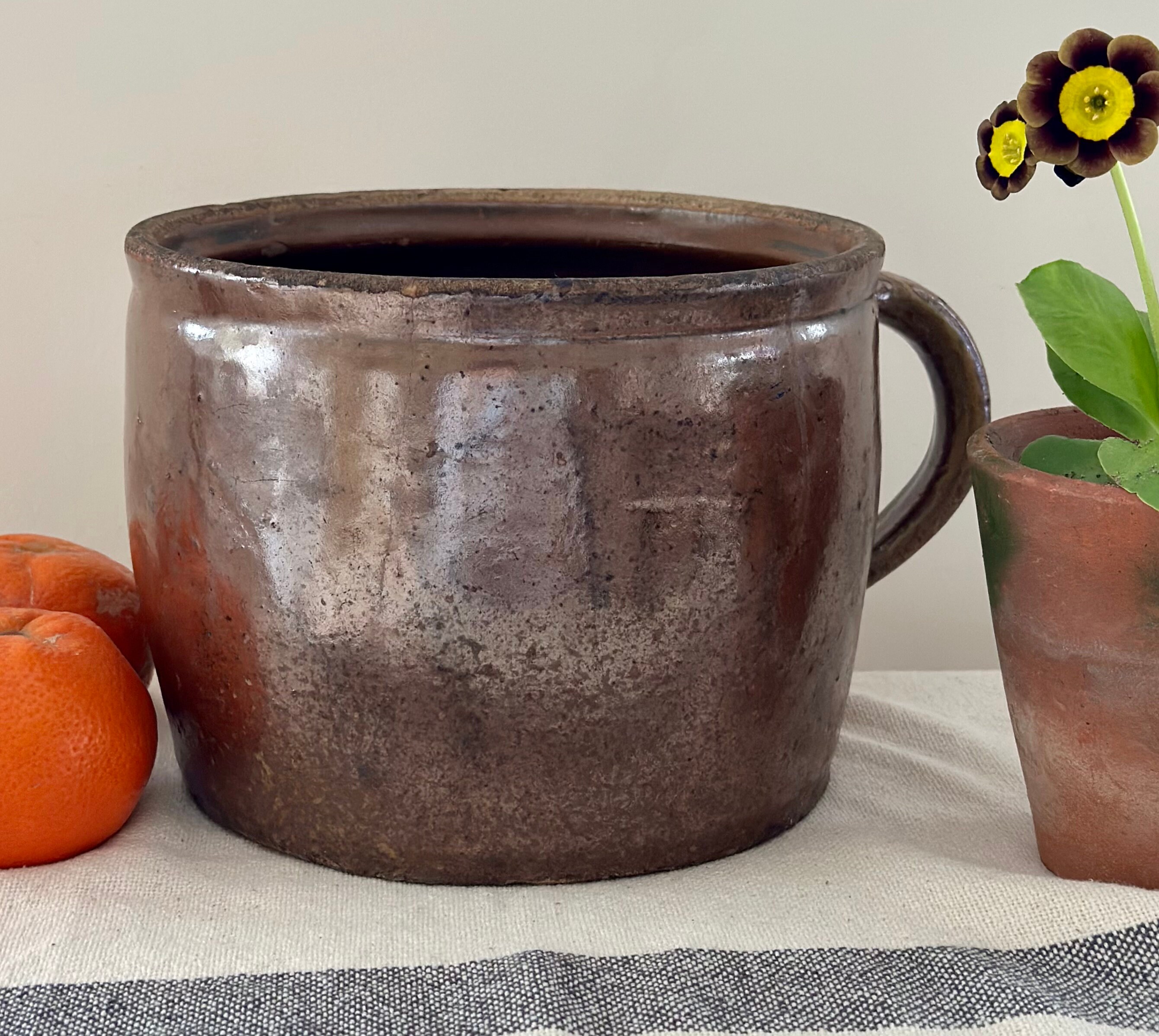 Vintage French Rillete Grease/Confit Pot