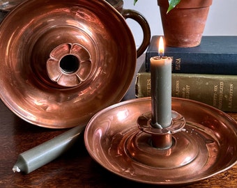 Joseph Sankey & Sons Copper Candle Holders