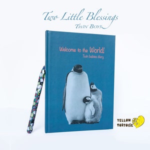 Newborn twins, Twins Diary, twins journal, Gift for her, Gift for new mom, Feeding Log, Diaper Log, Sleeping Log, Baby Care, YellowTortoise