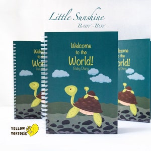 Newborn boy, baby Diary, baby journal, Gift for her, Gift for new mom, Feeding Log, Diaper Log, Sleeping Log, Baby Care, YellowTortoise