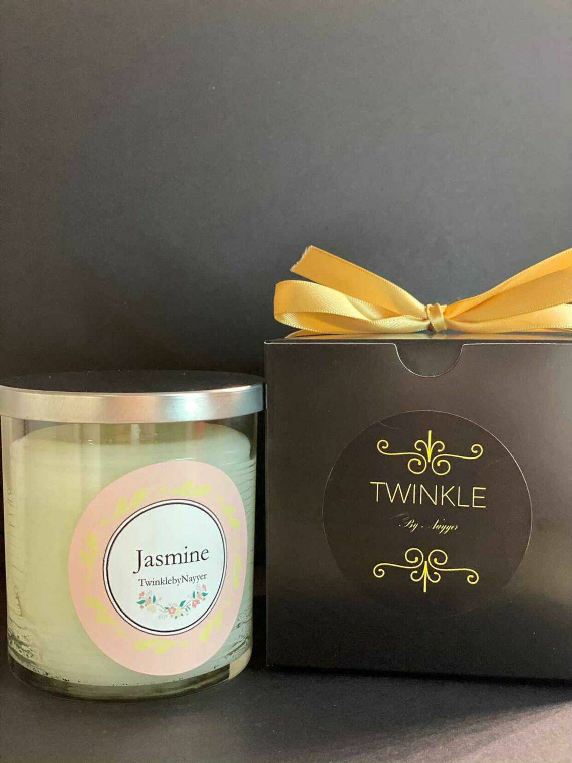 Jasmine 8oz Jar Candle Jasmine Candle Floral Scented Etsy