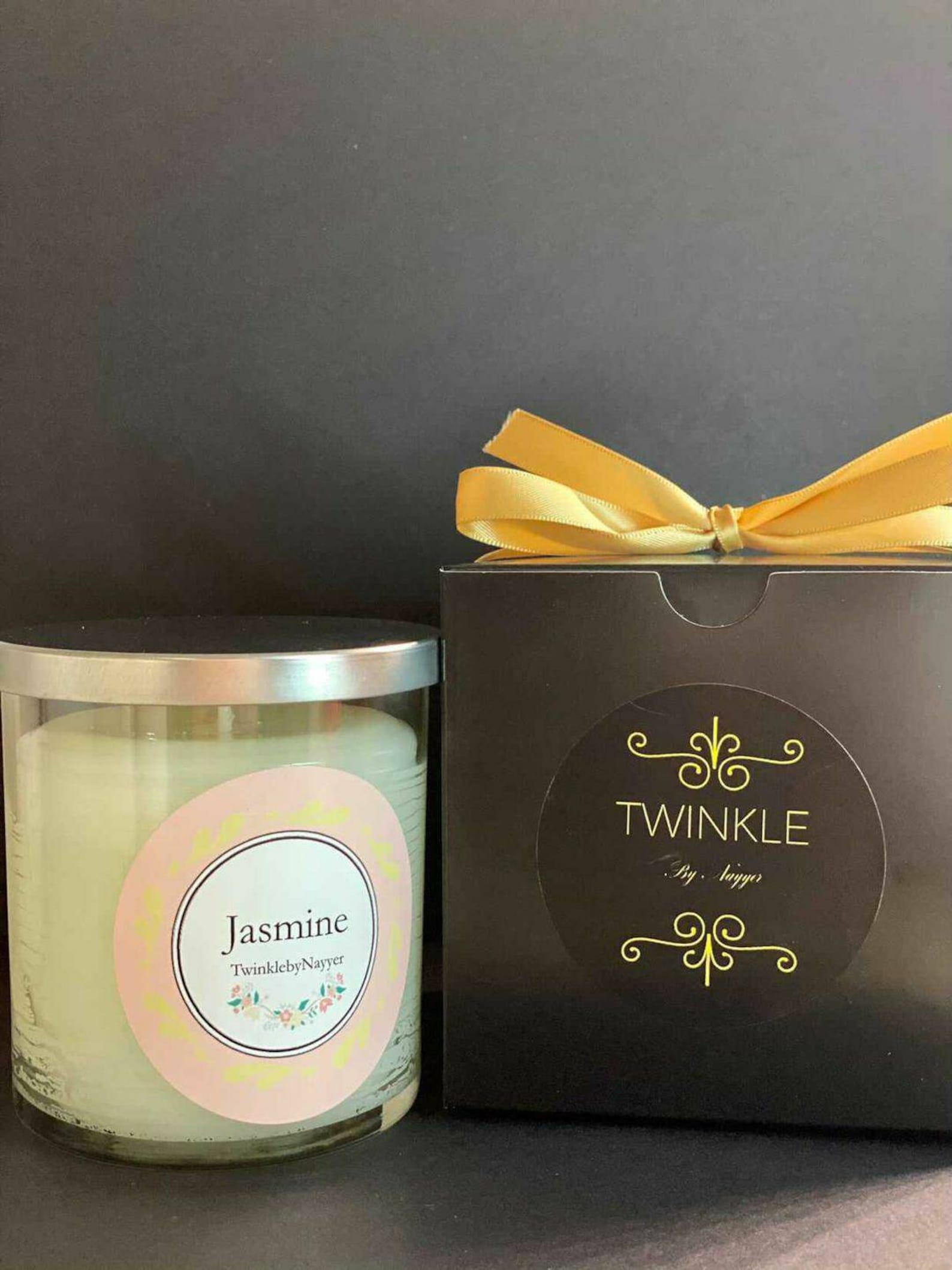 Jasmine 8oz Jar Candle Jasmine Candle Floral Scented Etsy