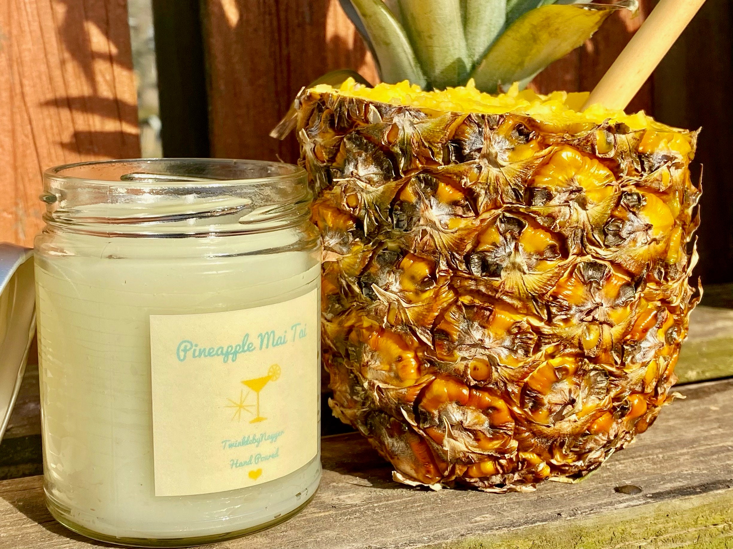 Pineapple Scent Jar Candle Scented Candle Scented Soy Etsy