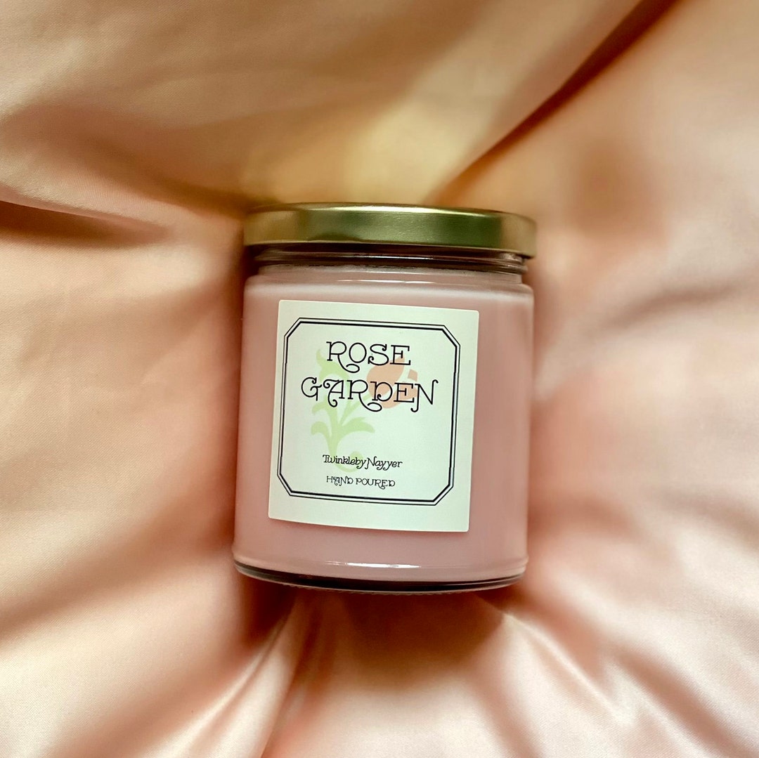 Rose Scented Candle Handmade Soy Candle Jar Candle 100 Soy Wax Etsy