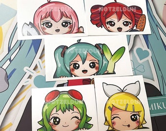 VOCALOID PEEKER STICKER Hatsune Miku Kagamine Rin Megurine Luka Gumi Kasane Teto
