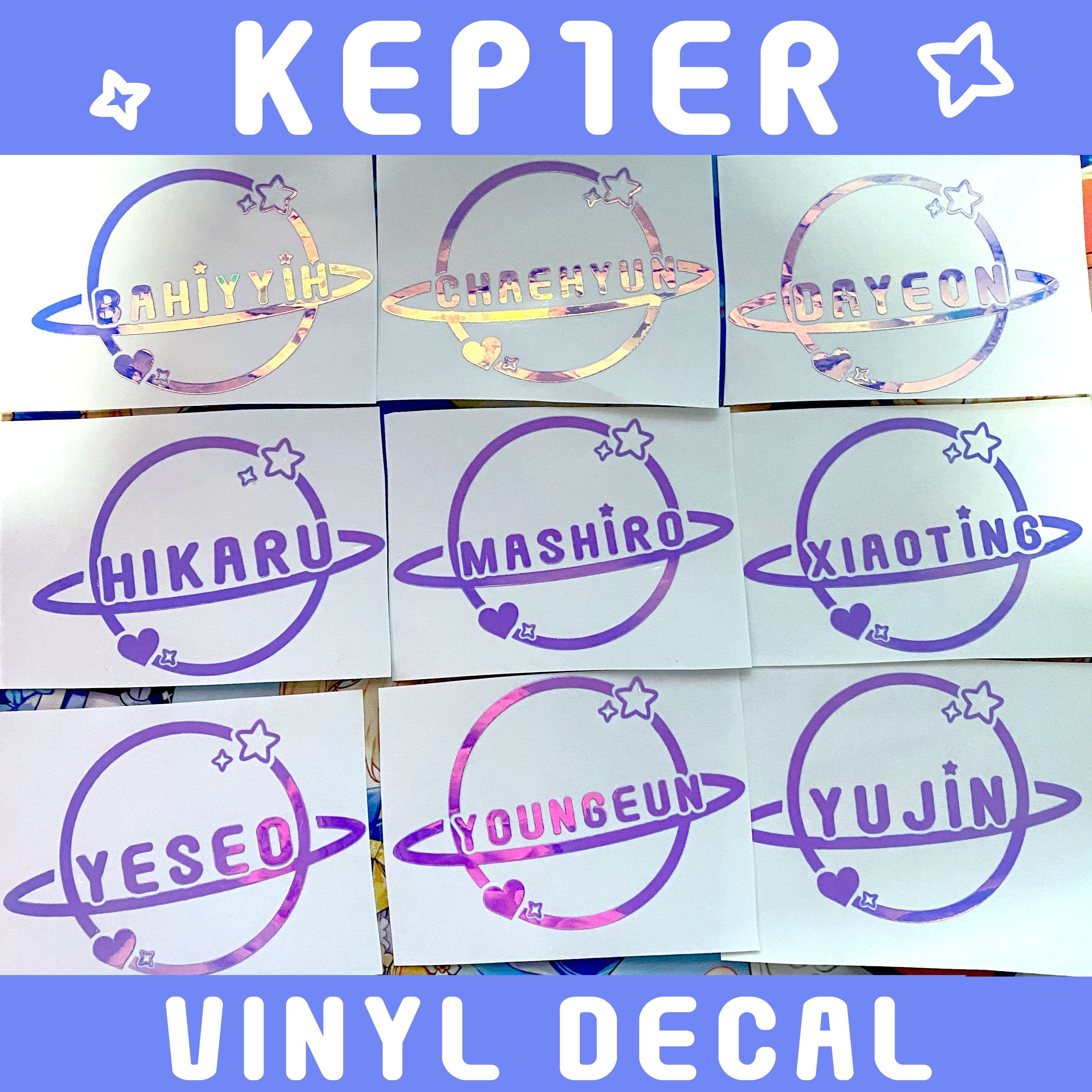 KEP1ER KPOP Vinyl Decal Sticker for Lightstick, Binder, Collection