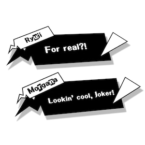 Persona 5 Speech Bubble VINYL Stickers (Ryuji, Morgana, Futaba, Ann, Akechi, Haru)