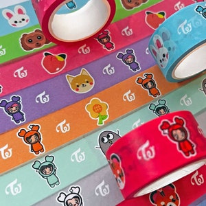 TWICE KPOP Washi Tape para comercio de tarjetas fotográficas, deco, diario de balas, etc.