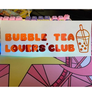 Decalcomania in vinile BUBBLE TEA LOVER&#39;S Club per auto, finestre, ecc.!