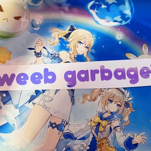 WEEB GARBAGE JDM かわいい車用デカールビニールステッカー