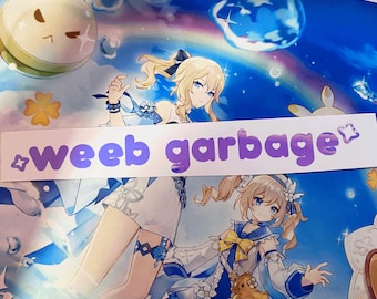 WEEB GARBAGE JDM Kawaii Car Decal Vinyl Sticker