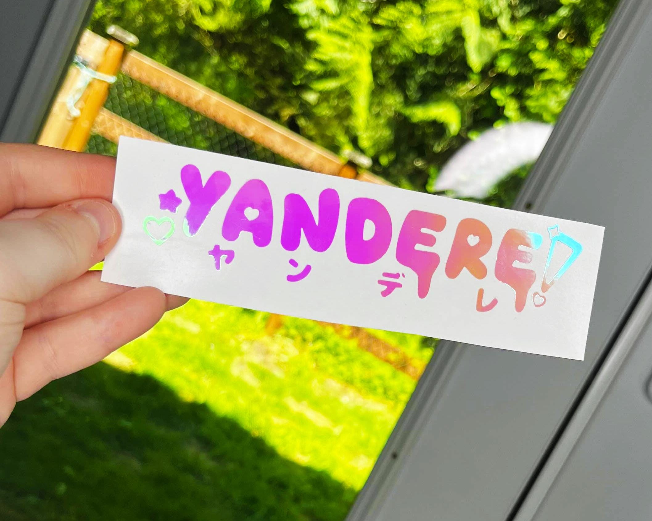 YANDERE Vinyl Decal Car JDM ANIME Sticker - Etsy