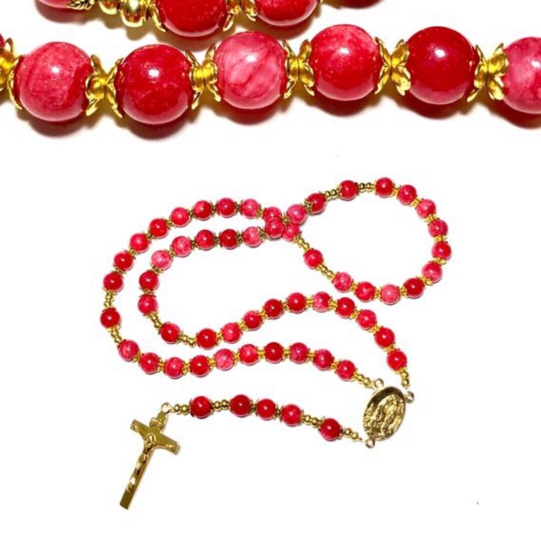 Rosary, Our Lady of Fatima Rosary, Stone Rosary, Catholic Rosary