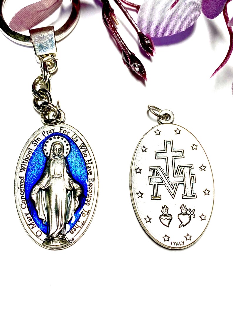 Handmade Keychains, Virgin Mary Keychain, Religious Gifts, Catholic