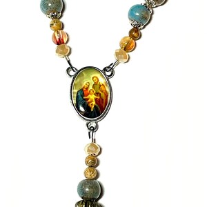 Auto Rückspiegel Rosenkranz - Holzperlen Katholischer Schutz Für Fahrer