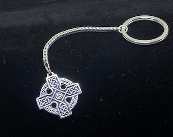 Sterling Silver Celtic Cross Keychain