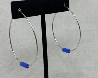 Simple Sterling Silver Hoop Earrings With A Twist