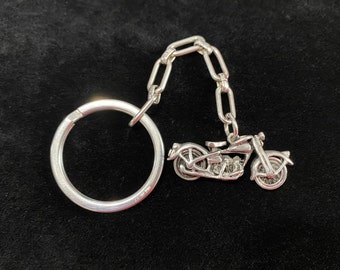 Sterling Silver Motorcycle Keychains