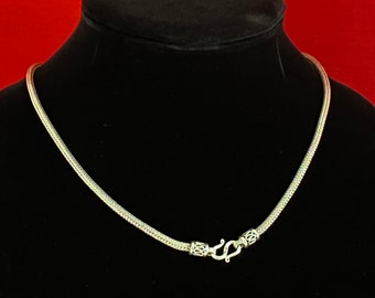 Vintage Sterling Silver Bali Wheat Chain Necklace