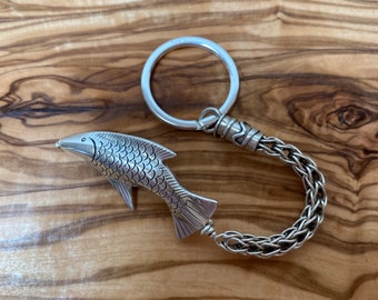 A Forever Fish For The Fisherman Sterling Silver Keychain