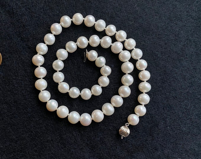 The Classic String Of White Freshwater Cultured Pearls