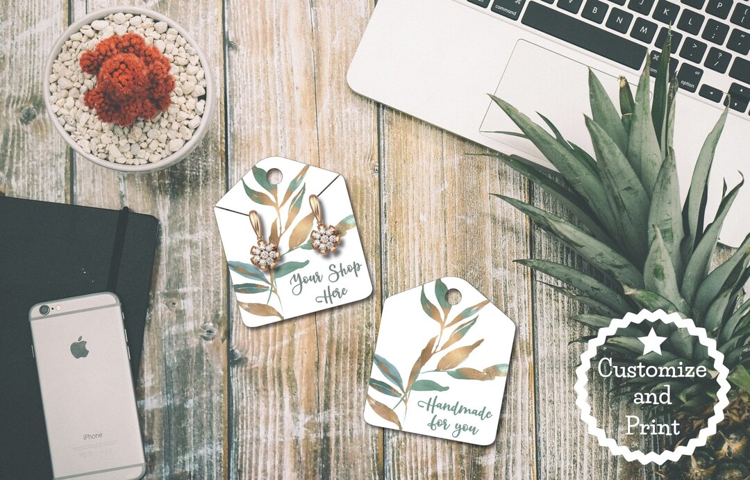 Jewelry Tag Template Custom Printable Jewelry Label Tag Corjl - Etsy