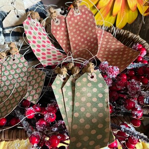 Primitive Christmas Tags. Handmade - Etsy