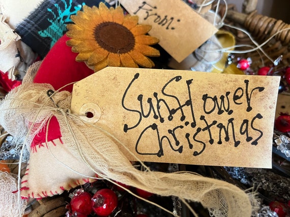 Primitive Christmas Santa Hat. Handmade