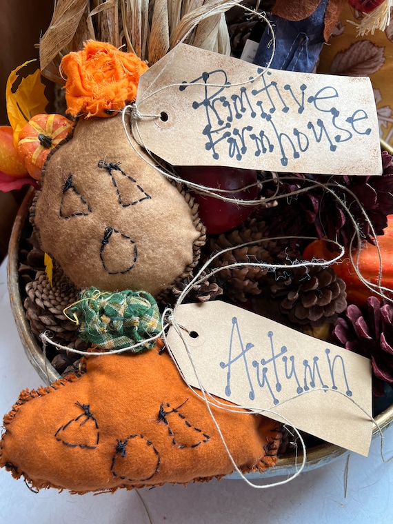 Primitive Pumpkin Accents. Handmade