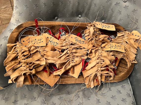 Primitive Christmas Tree Ornaments. Handmade