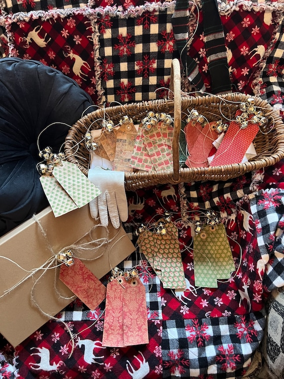 Primitive Christmas Gift Tags. Handmade