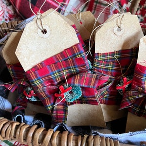Primitive Christmas Gift Tags/bowl Fillers. Handmade - Etsy