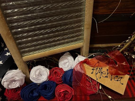 12 Patriotic Roses. Handmade