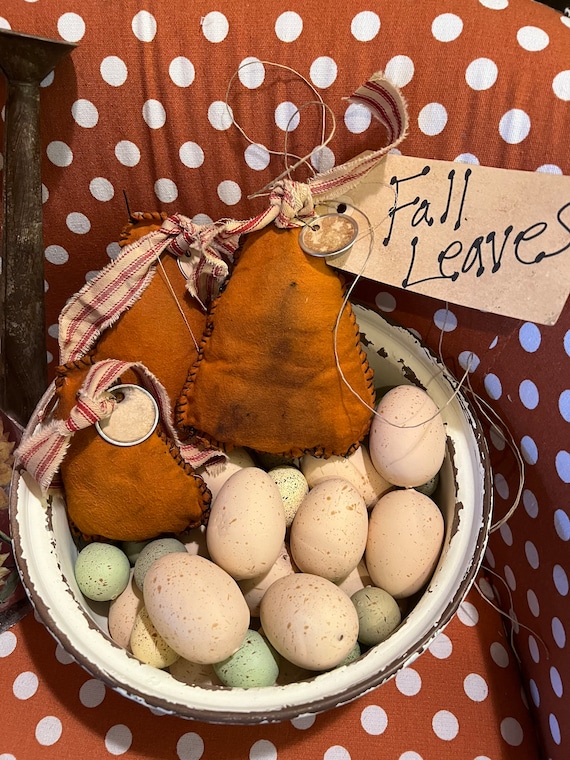 Primitive Candy Corn Accents Bowl Fillers. Handmade