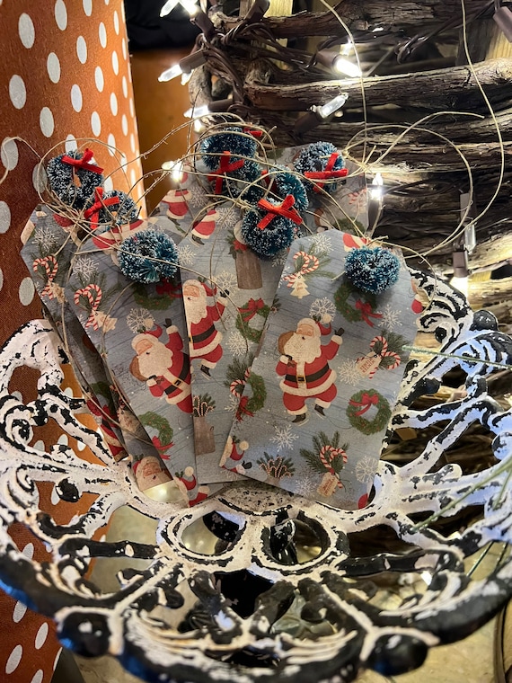 Primitive Christmas Gift Tags. Handmade