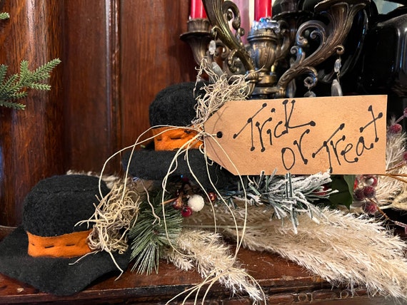 Primitive Halloween Hats. Handmade