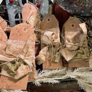 Primitive Christmas Gift Tags/bowl Fillers Handmade - Etsy
