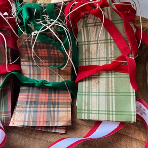 Primitive Plaid Christmas Gift Tags. - Etsy