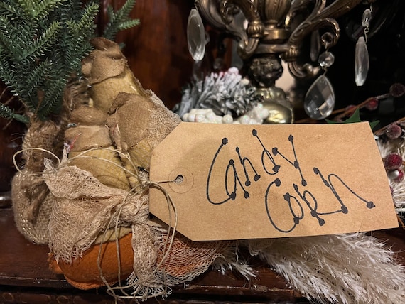 Primitive Halloween Candy Corn. Handmade